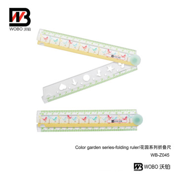2016 Office Color Cartoon Folding Office Stationery Plastic Ruler
